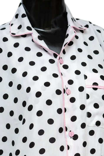 White 🐼 Polka Linen - ELORA OFFICIAL