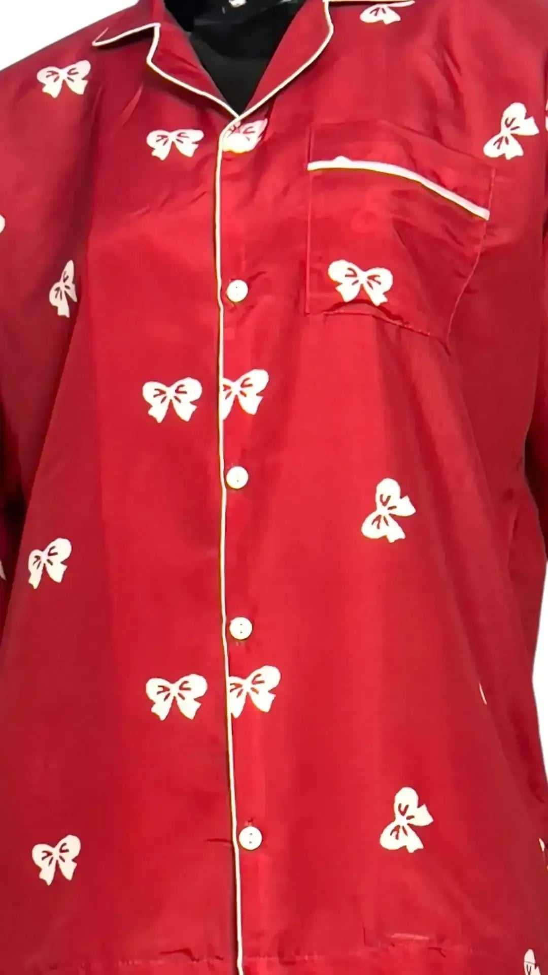 Maroon 🎀 Bows Poly Linen - ELORA OFFICIAL