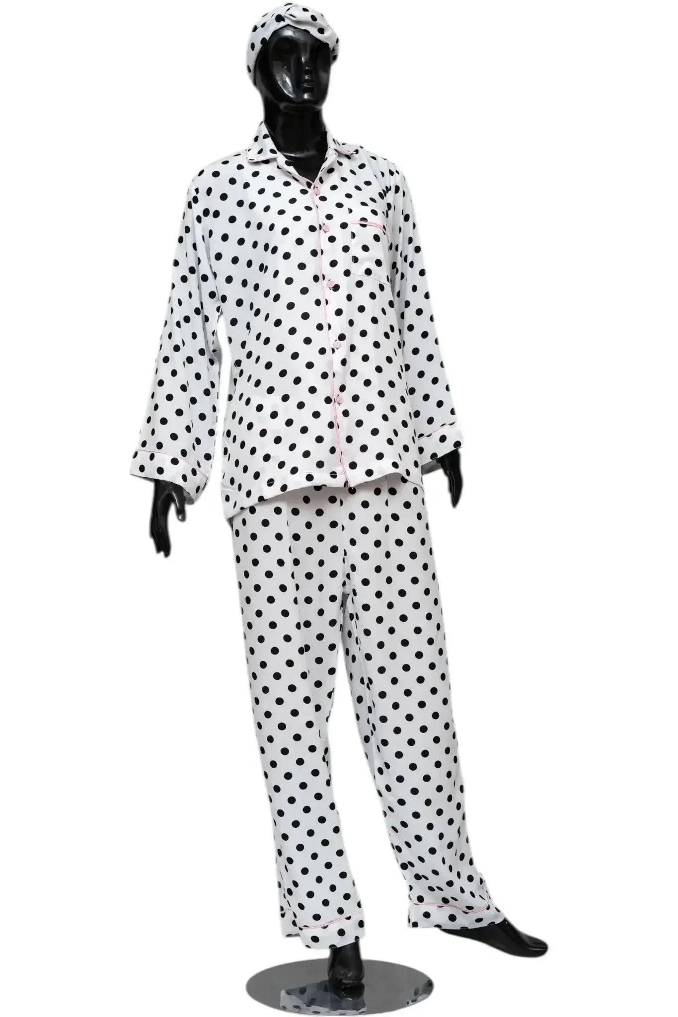 White 🐼 Polka Linen - ELORA OFFICIAL