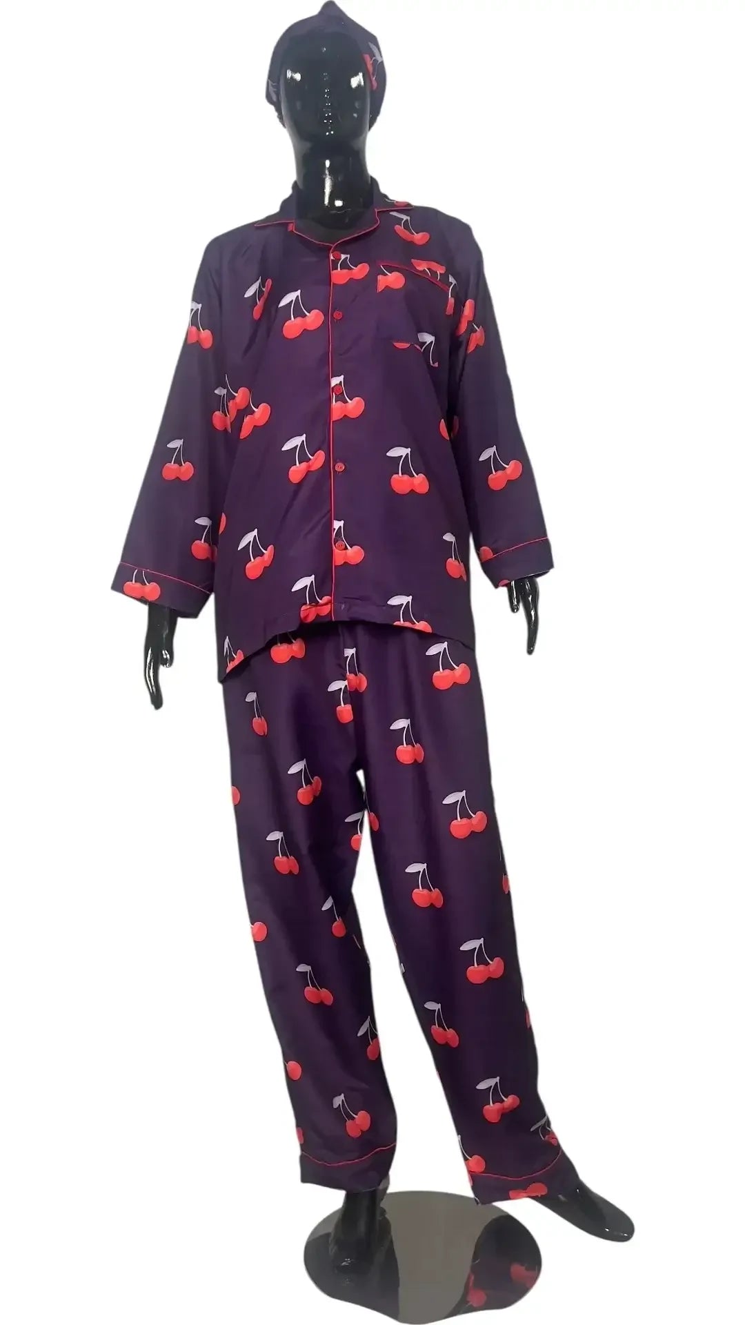 Magenta Cherries 🍒 Poly Linen - ELORA OFFICIAL