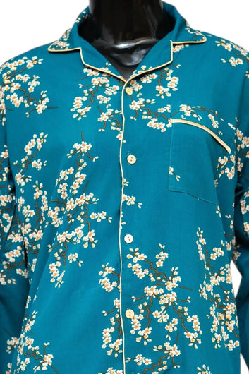 Teal 🎍 Floral Linen - ELORA OFFICIAL