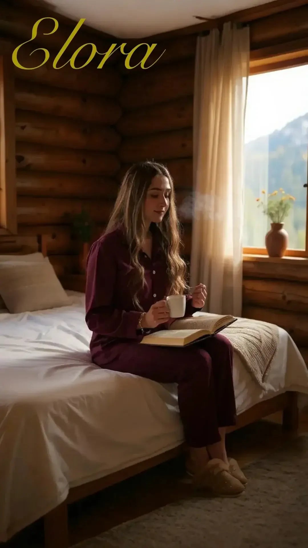 Solid Plum Linen - ELORA OFFICIAL