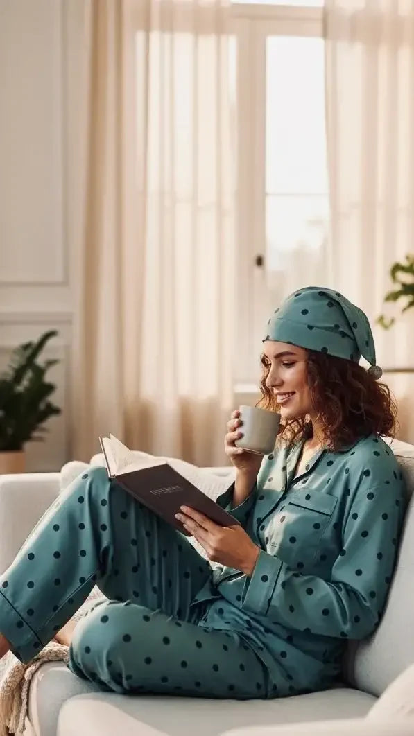 Olive 🫒 Polka Poly Linen - ELORA OFFICIAL