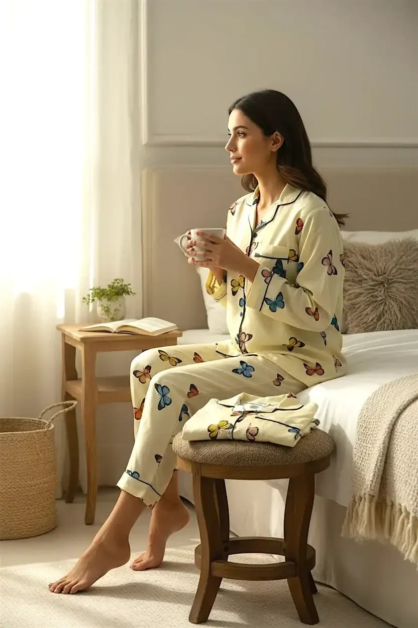 Multi 🦋 Butterflies Linen - ELORA OFFICIAL