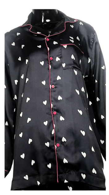 Black 🤍 Hearts Silk - ELORA OFFICIAL