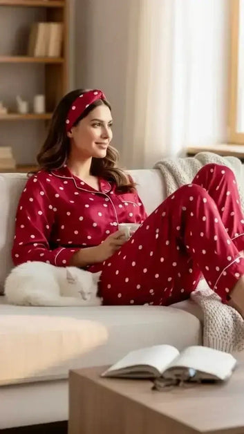 Cheery 🍒 Polka Poly Khadar - ELORA OFFICIAL