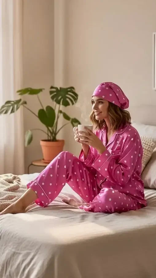 Pink 💓 Polka Silk - ELORA OFFICIAL