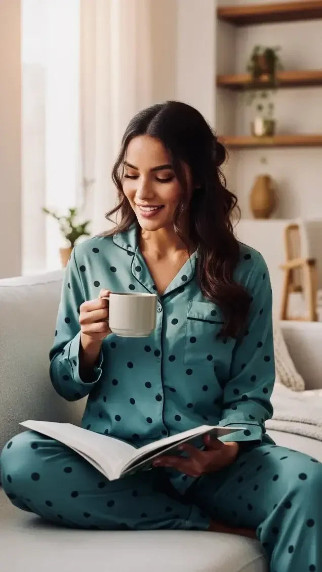 Olive 🫒 Polka Poly Linen - ELORA OFFICIAL