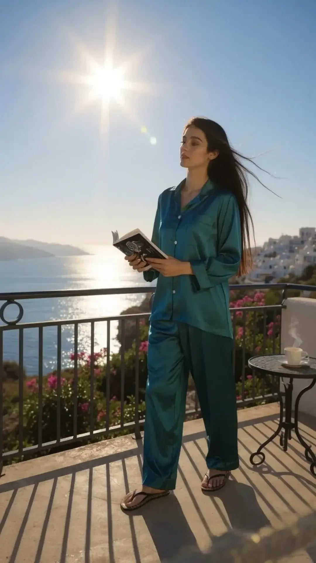 Solid Teal Silk - ELORA OFFICIAL