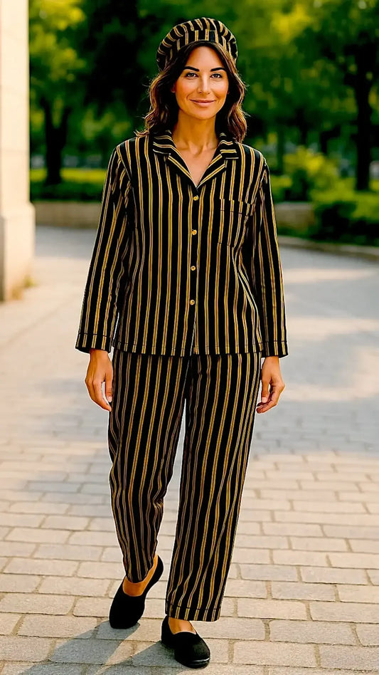 Yellow 🐝 Striped Linen - ELORA OFFICIAL