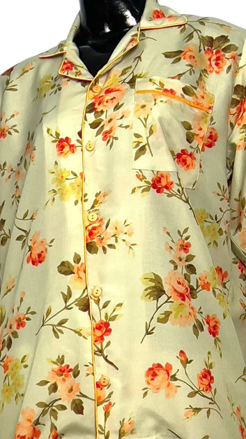 Mint 🍵 Floral Poly Linen - ELORA OFFICIAL