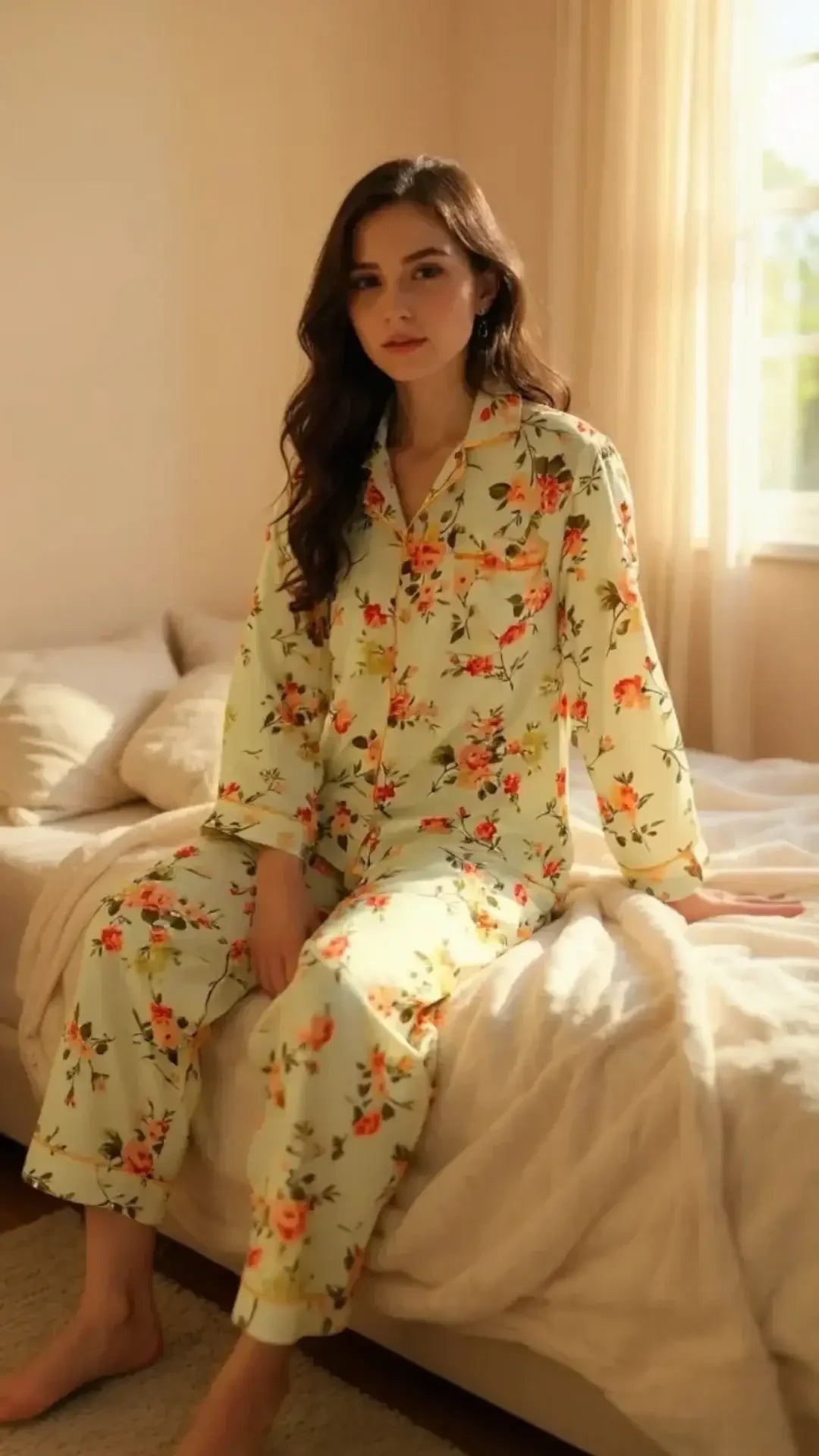 Mint 🍵 Floral Poly Linen - ELORA OFFICIAL