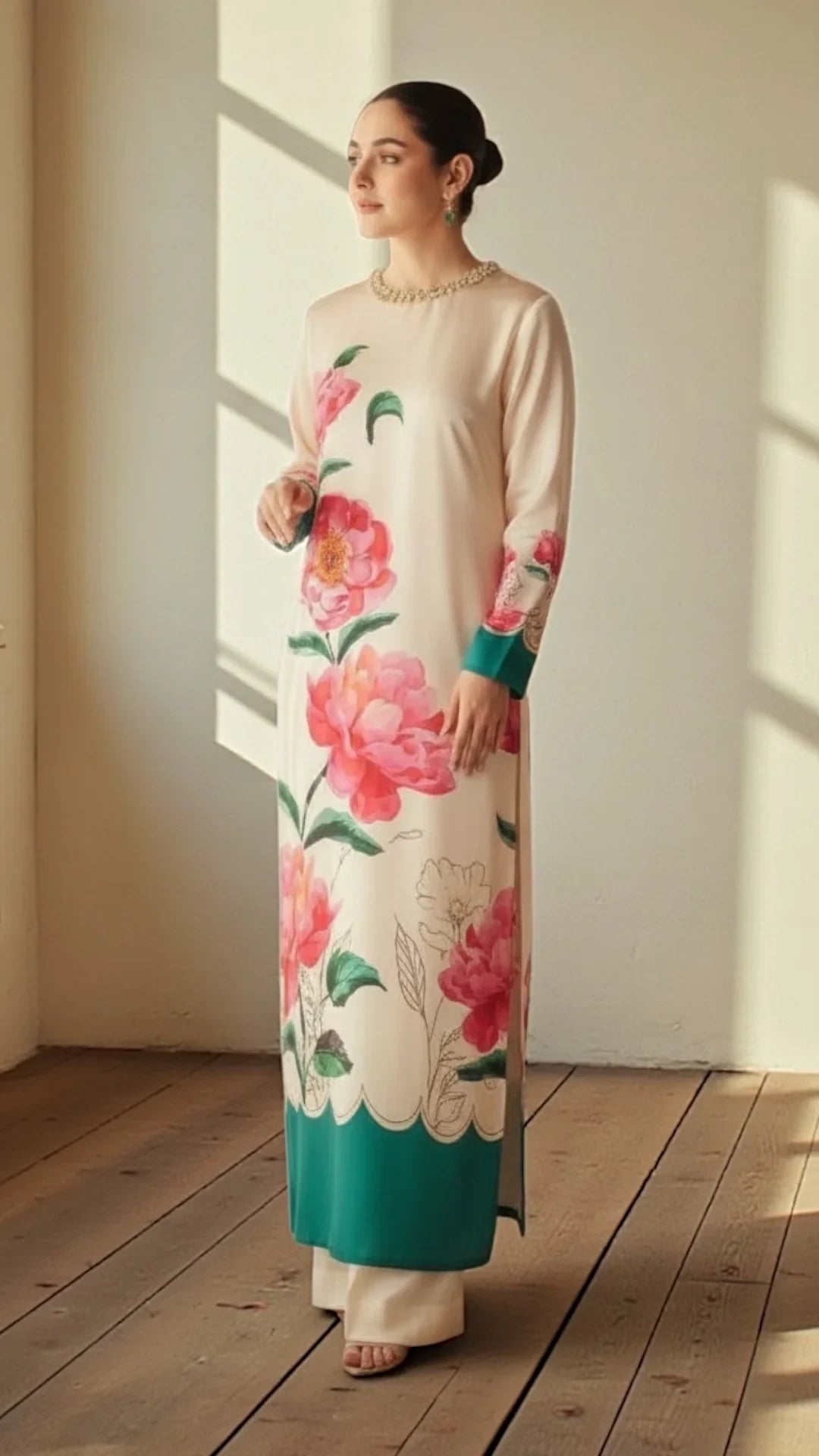 Eden 2 Piece CO-ORD Set Floral Silk - ELORA OFFICIAL