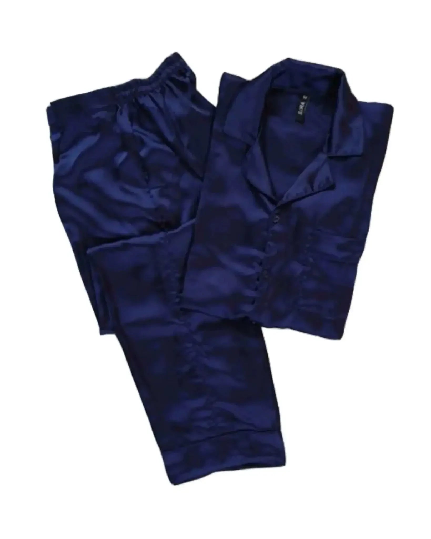 Men’s Solid Navy Silk - ELORA OFFICIAL