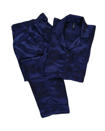 Men’s Solid Navy Silk - ELORA OFFICIAL